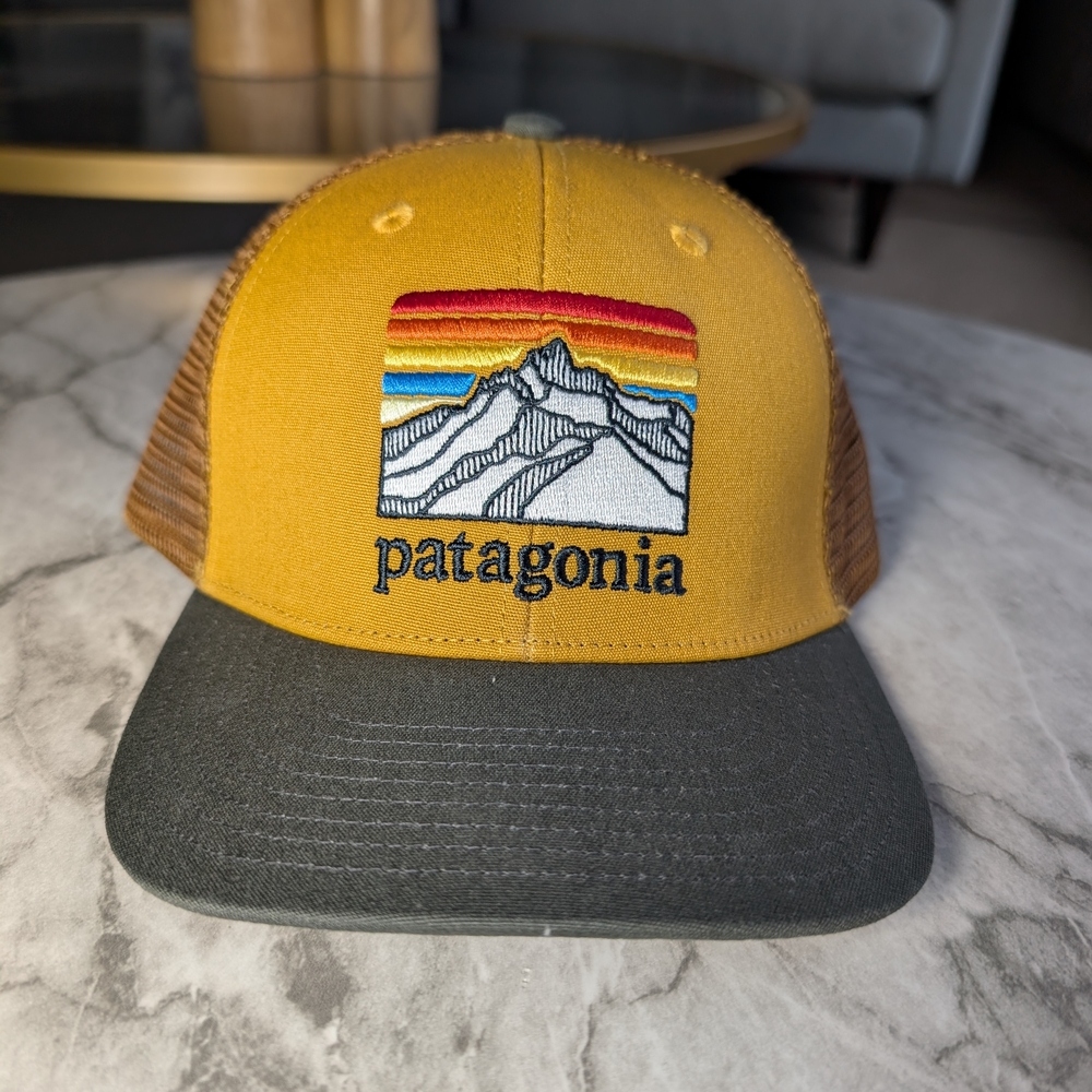 Patagonia Yellow and Brown Trucker Hat